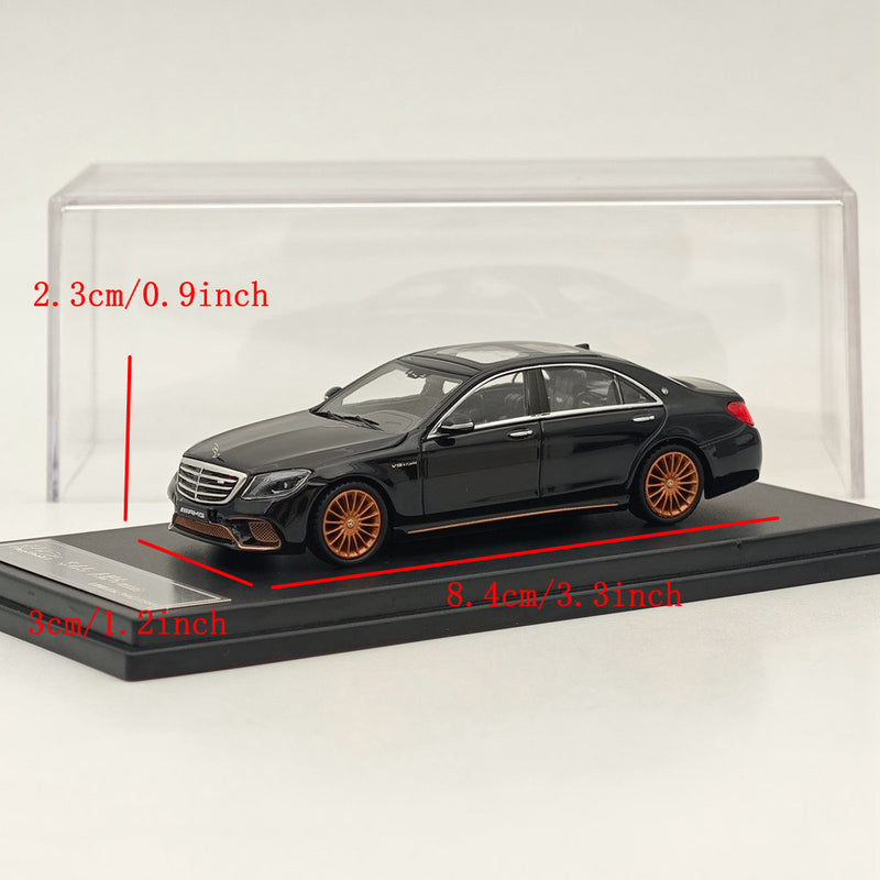 King Model 1:64 Mercedes-Benz S65L AMG W222 Sedan Final Edition Model Black