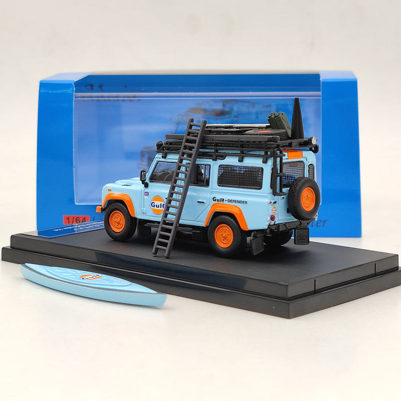 New Master 1:64 Land Rover Defender Gulf Camping Camouflage Diecast Toys Car Models Miniature Vehicle Hobby Collection Gifts