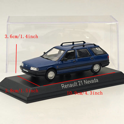 Modèle réduit de voiture moulé sous pression Norev Renault 21 Nevada 2018, collection limitée, bleu, 1/43