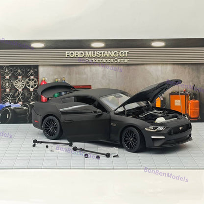 DM 1/18 Scale Replicas Ford Mustang GT 2019 Widebodykit Pack LHD Matt Black