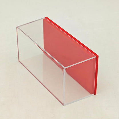 1:64 Scale Diecast Car Acrylic Display Case Dustproof Clear for Mini GT/XCartoys/Mortal/GCD Cars, 4.72"x2.28"x1.77", Red/Black/White