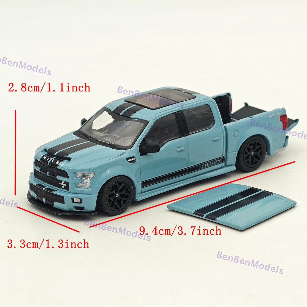 1:64 Funny Model F15 F-150 Super Snake Shelby Pickup Sport Truck Diecast