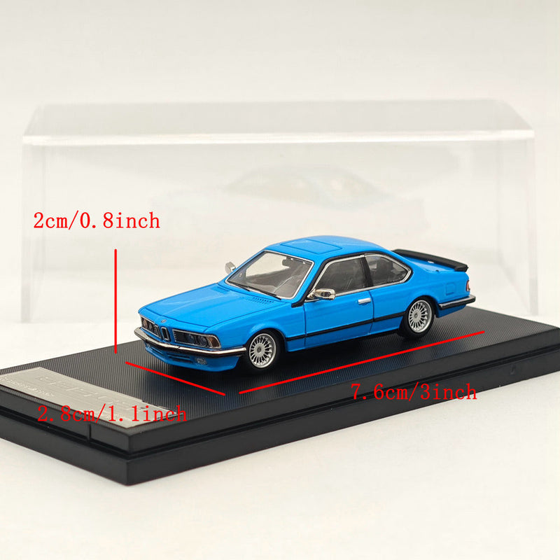 STREET WARRIOR 1/64 BMW E24 6 Series 635 CSI Blue Diecast Models Car Toy Limited 999 Collection