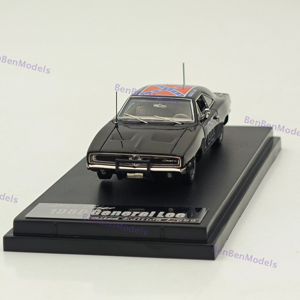 1:64 Mini Forge 1969 Charger General Lee Black Diecast Metal Car Limited