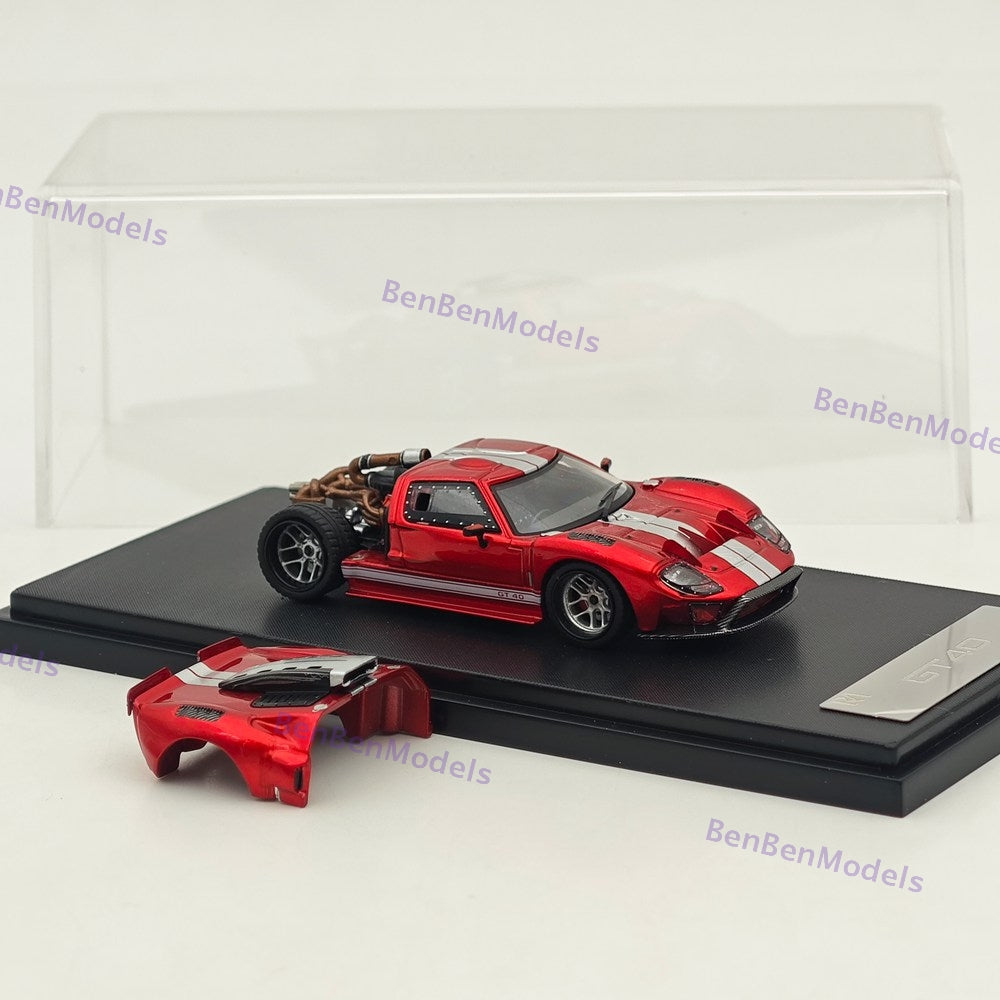 RM 1:64 GT40 Hood Magnetic Limited Edition Alloy Car Model - Two Styles