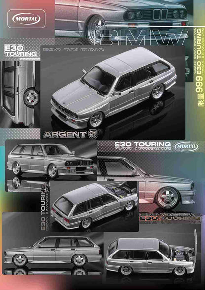 Mortal 1:64 BMW E30 M3 Style Touring Wagon AIT Openable Hood Diecast Toys Car Models Hobby Collection Gifts