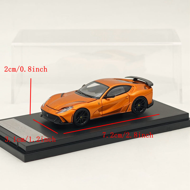 Little Toys 1/64 Ferrari 812 V12 Novitec Alloy Models Car Collection Orange