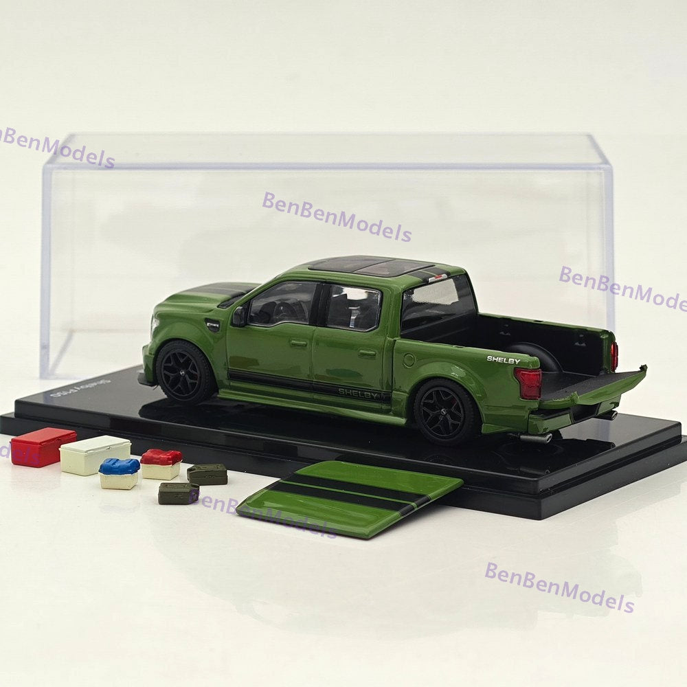 1/64 Funny SHELBY F-150 Shelby Super Snake Pickup Olive Green Alloy Model
