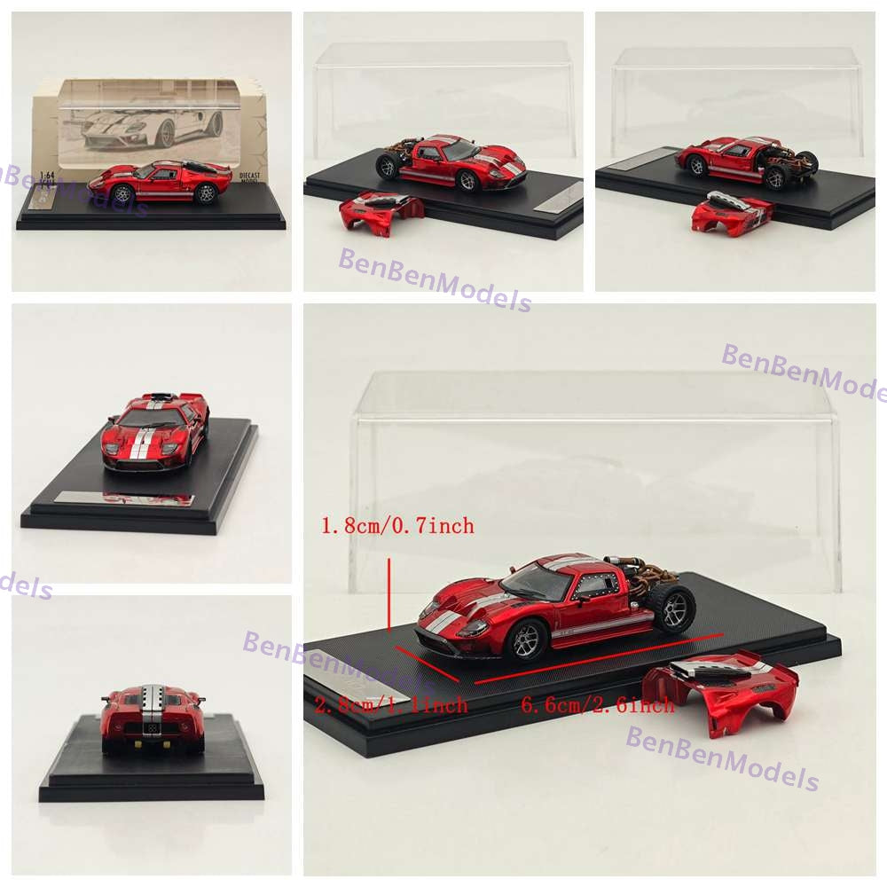 RM 1:64 GT40 Hood Magnetic Limited Edition Alloy Car Model - Two Styles
