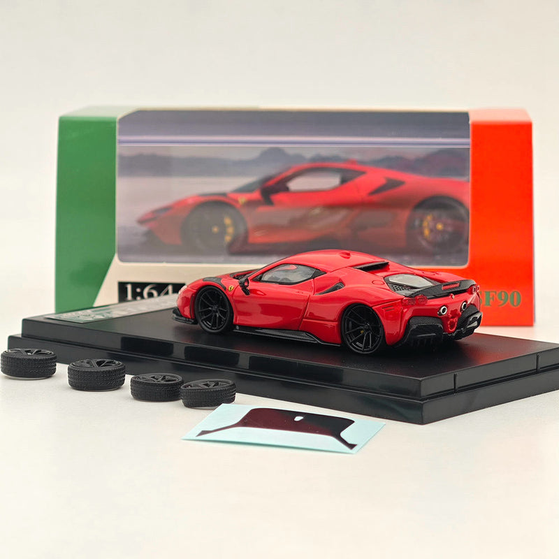 Fine model 1:64 Scale Novitec Ferrari SF90 Diecast Models Car Collections Red