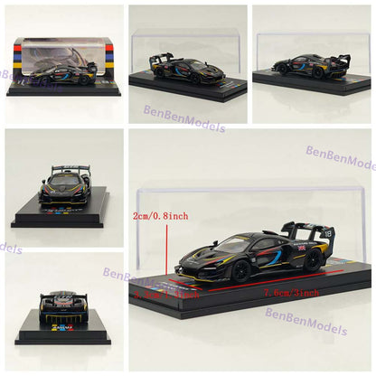 1/64 CM Mclaren Senna GTR Racing Sports Diecast Metal Car Ornaments Supercar