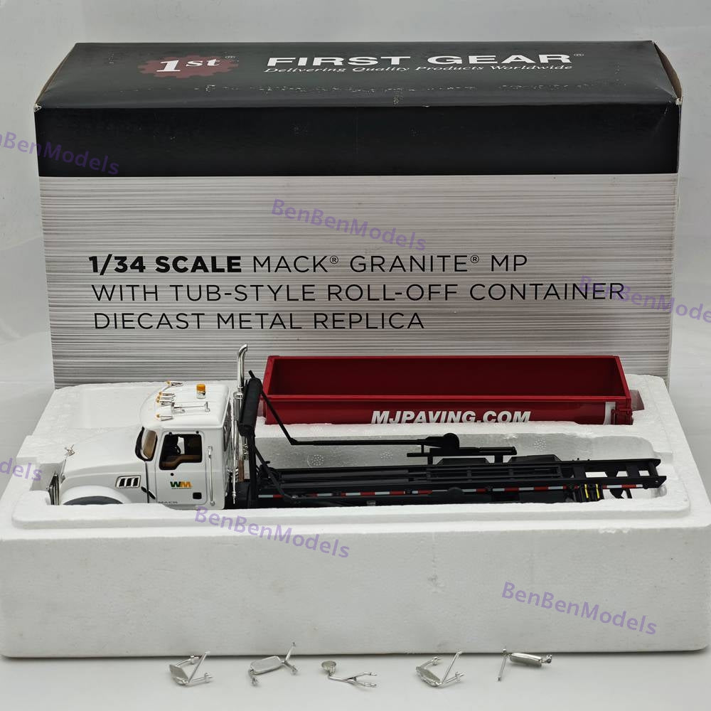 1/34 FIRST GEAR Mack Granite MP & Tub-Style Roll-Off Container DIECAST 19-4226