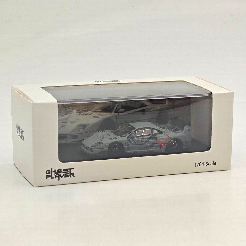 1/64 Ghost Player F40 LBWK Battle Grey Widebody Modified Alloy Model Car Limited Collection
