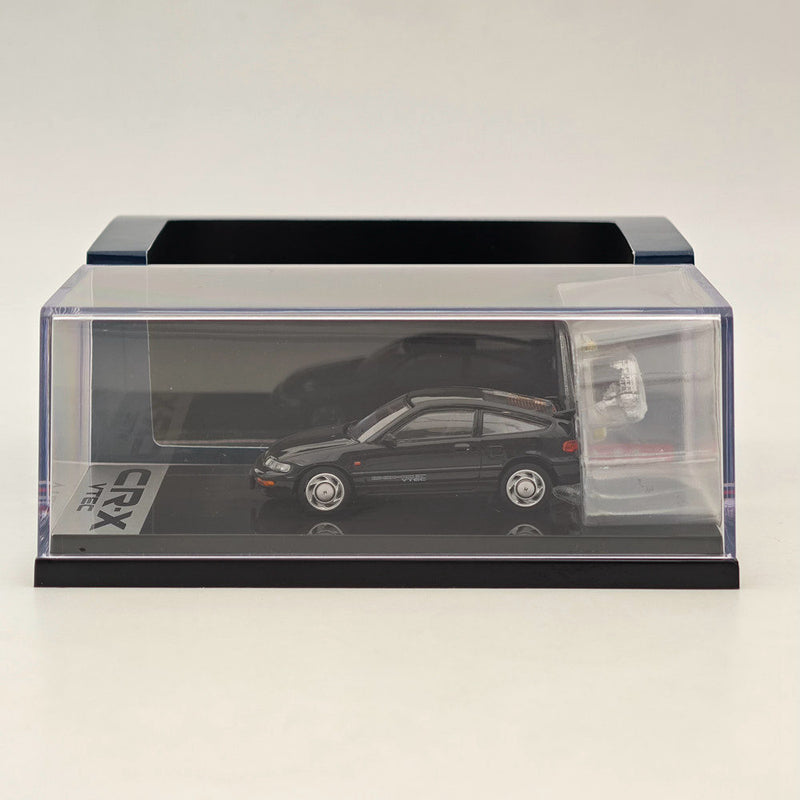 1/64 Hobby Japan Honda CR-X SiR (EF8) 1989 with Engine Display Model Black Diecast Car Limited Collection Auto Toys Gift
