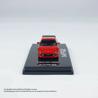 INNO 1:64 MR2 SW20 Red Diecast - Car Model Pop-Up Lights Collectible Gift