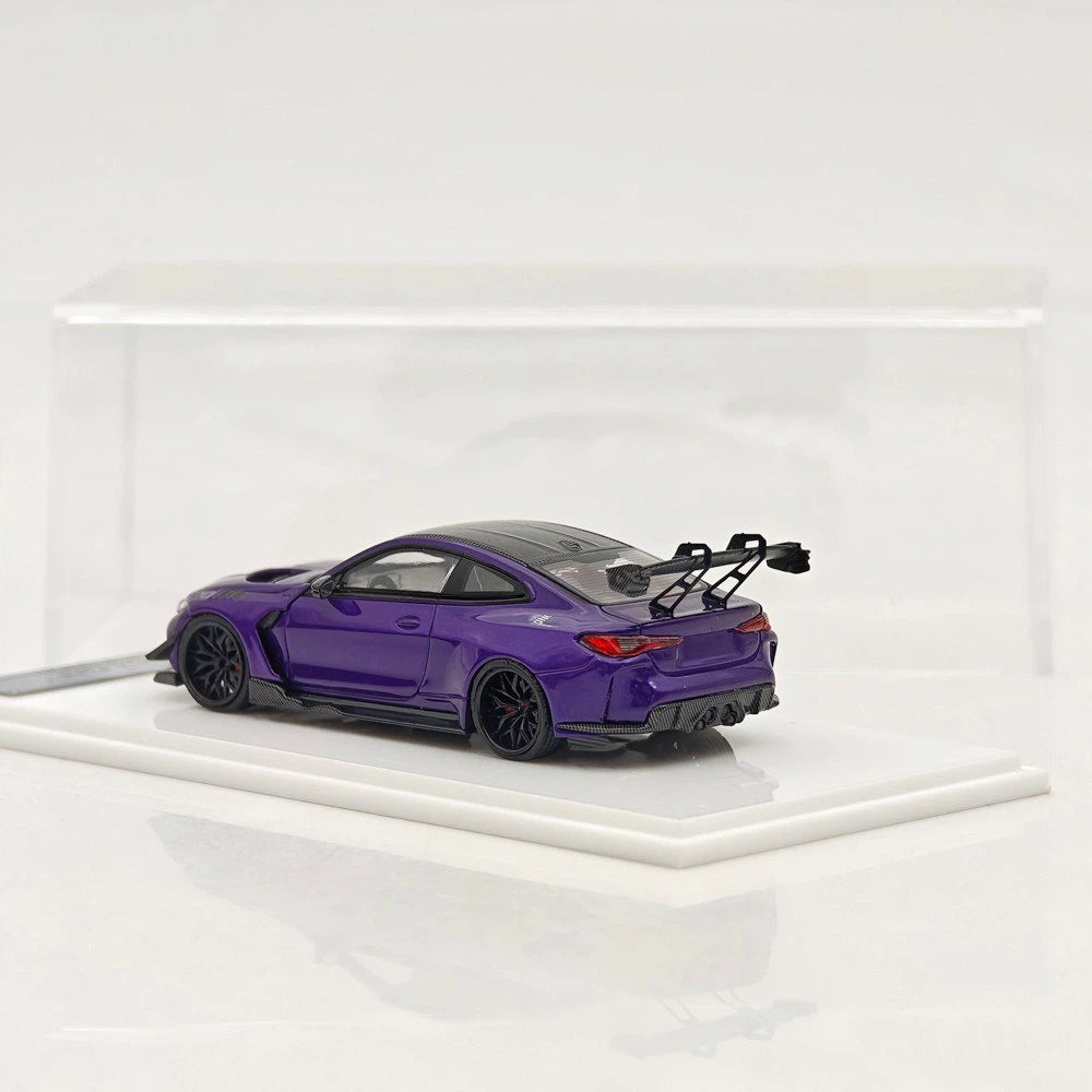 Street Weapon SW 1/64 M4 G82 GTR Lightning Purple Full Widebody Kit Diecast Model Car Limited Edition