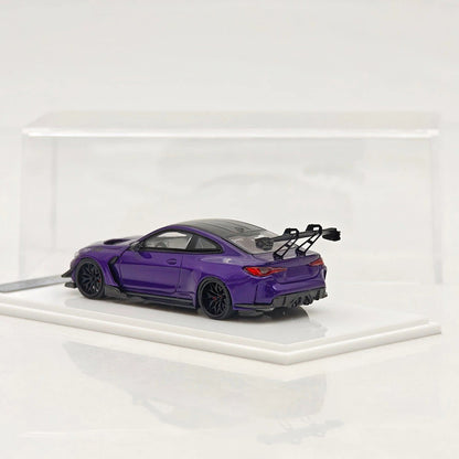 Street Weapon SW 1/64 M4 G82 GTR Lightning Purple Full Widebody Kit Diecast Model Car Limited Edition
