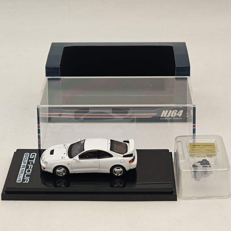 1/64 Hobby Japan Toyota CELICA GT-FOUR WRC Edition (ST205) w/ Engine HJ641064AW White Diecast Models Car Collection Auto Toys Gift