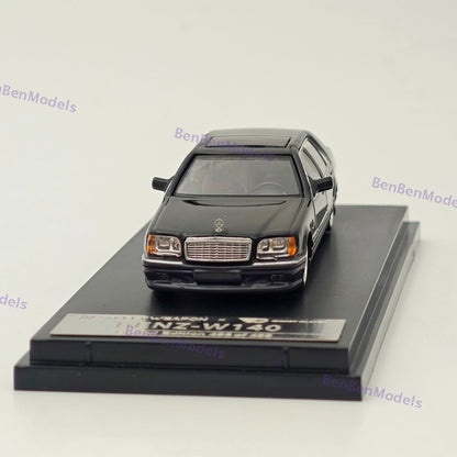 SW 1:64 S600 W140 Electroplated Wheel Hub Black/Grey Diecast Model
