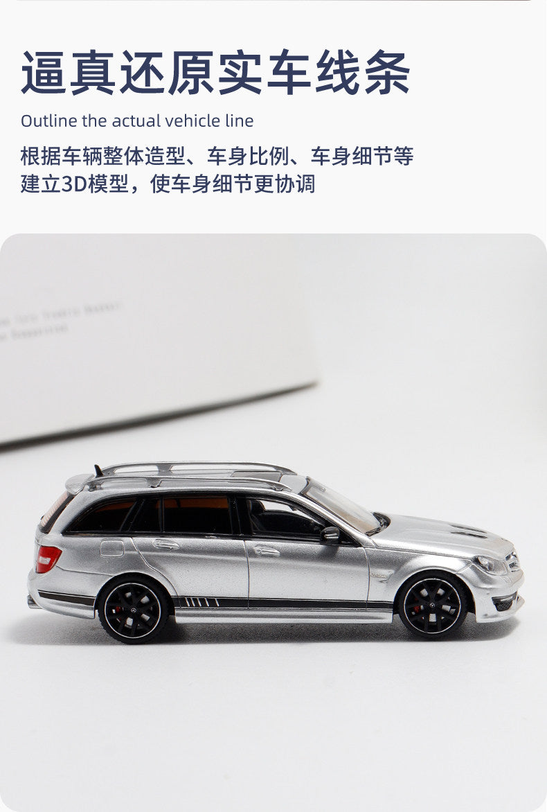 Flame 1:64 C63 V8 Edition 507 Wagon Travel Simulation Alloy Car Model