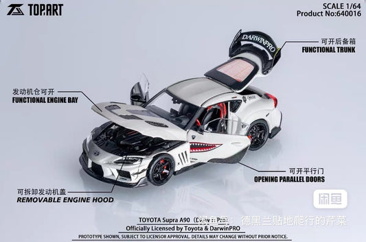 TOPART 1/64 Supra A90 Darwin Pro Full Opening Alloy Model Chengdu Exhibition Limited Collectible