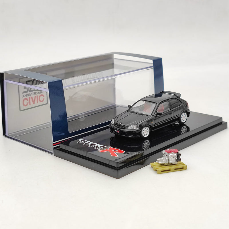 Hobby Japan HJ642016BK 1/64 Honda Civic TYPE R (EK9) With Engine Display Model