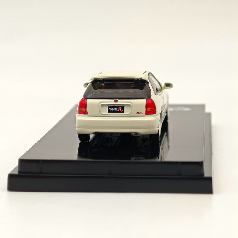 Hobby Japan 1/64 Honda CIVIC TYPE R (EK9) 1997 Championship White with Engine HJ643016AW Diecast Models Car Collection