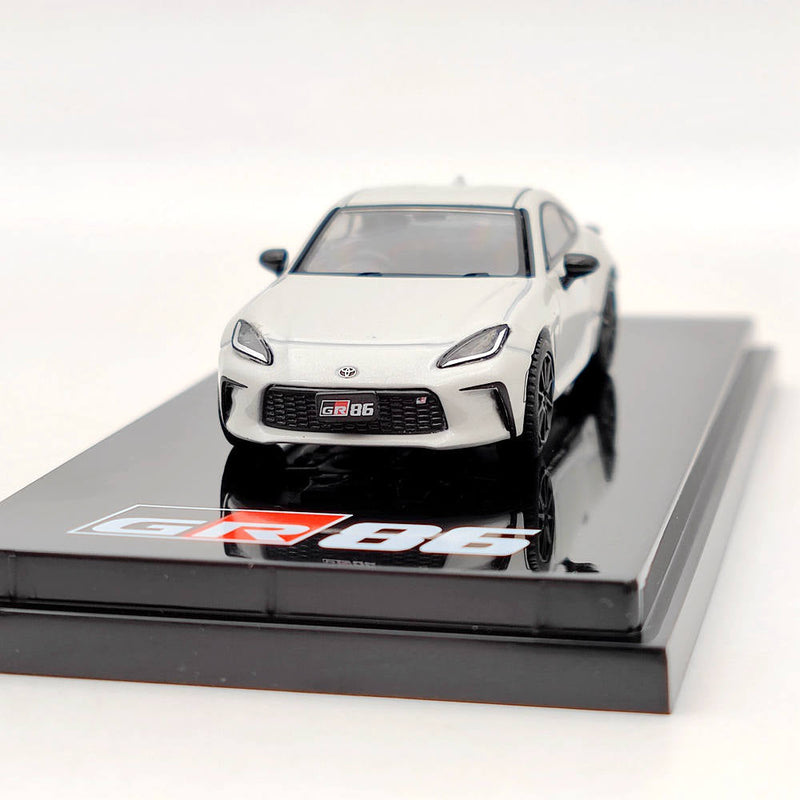 Hobby Japan 1:64 TOYOTA GR86 RZ 3BA-ZN8 White HJ641048AW Diecast Toys Car Models Collection Gifts US