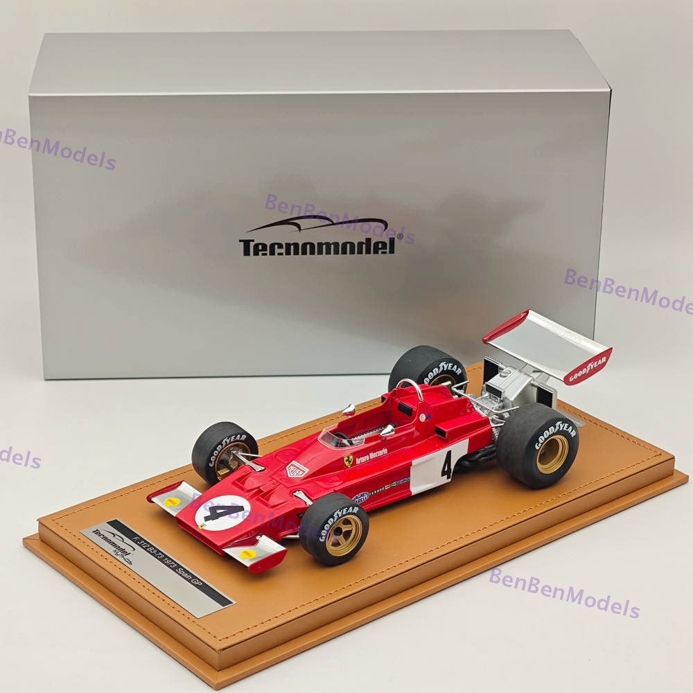 1/18 Tecnomodel Ferrari F1 312 B3-73 #4  MONACO GP 1973 ARTURO MERZARIO Red