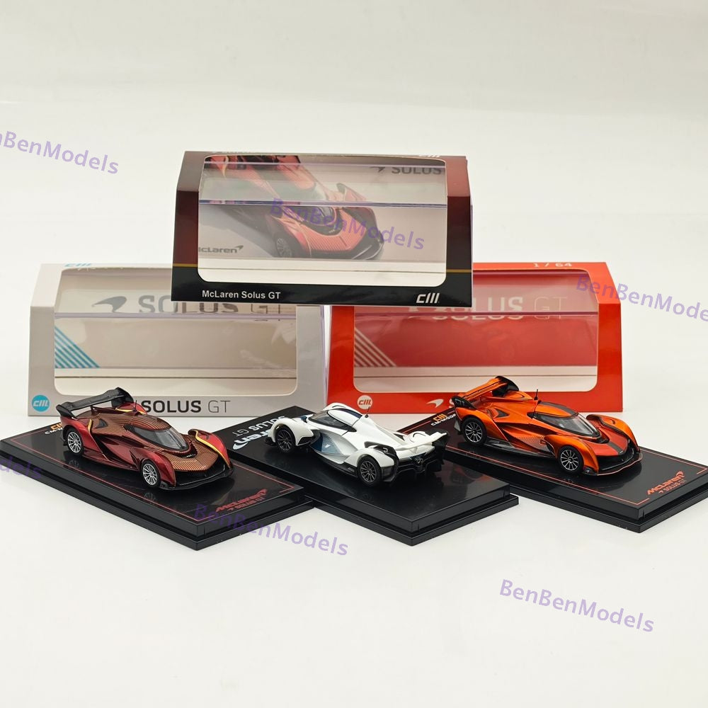 1/64 CM Mclaren Solus GT Racing Sports Diecast Metal Car Ornaments Supercar