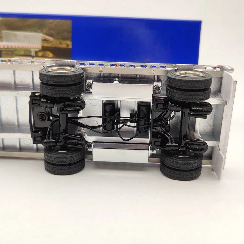 Weiss Brothers 1:50 drop deck Trailer Only WBR027-1700 Diecast Models Truck Aluminum/Black