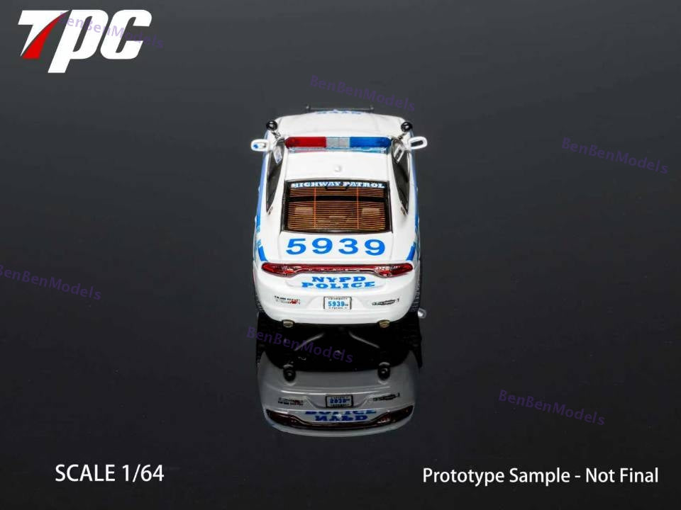Pre-sale 1:64 TPC Dg Charger PURSUIT / NYPD Livery Police Car Hood Opens Alloy