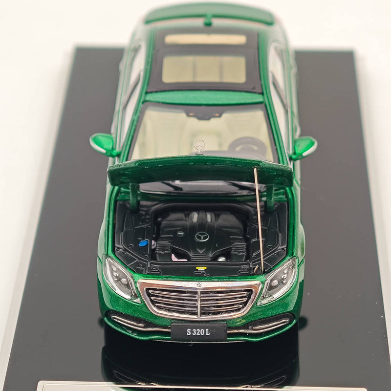 GLORY MODEL 1/64 Mercedes-Benz S320L W222 Sedan Sports Green Diecast Metal Car