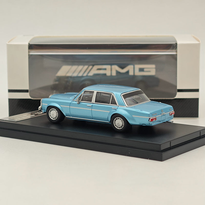 BSC 1:64 Mercedes Benz 300SEL W109 AMG Blue Diecast Car Model Toy Collections