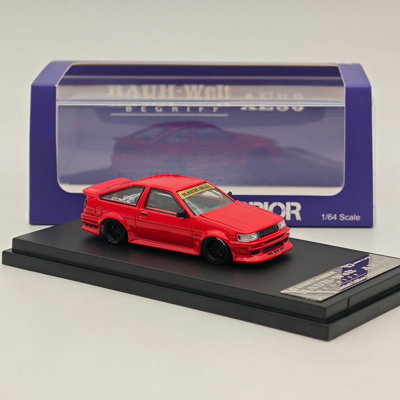 SW 1/64 RAUH-Welt RWB AE86 BELLEZZA Diecast Models Car Limited Collection Red