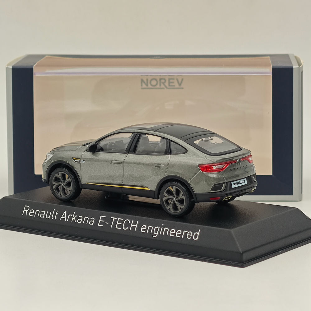 Modèle réduit de voiture moulée sous pression grise Norev Renault Arkana E-Tech, modèle réduit de 2022, 1/43