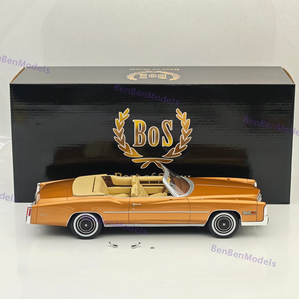 1/18 Bos Eldorado Convertible 1976 Metallic Bronze Resin Model Car