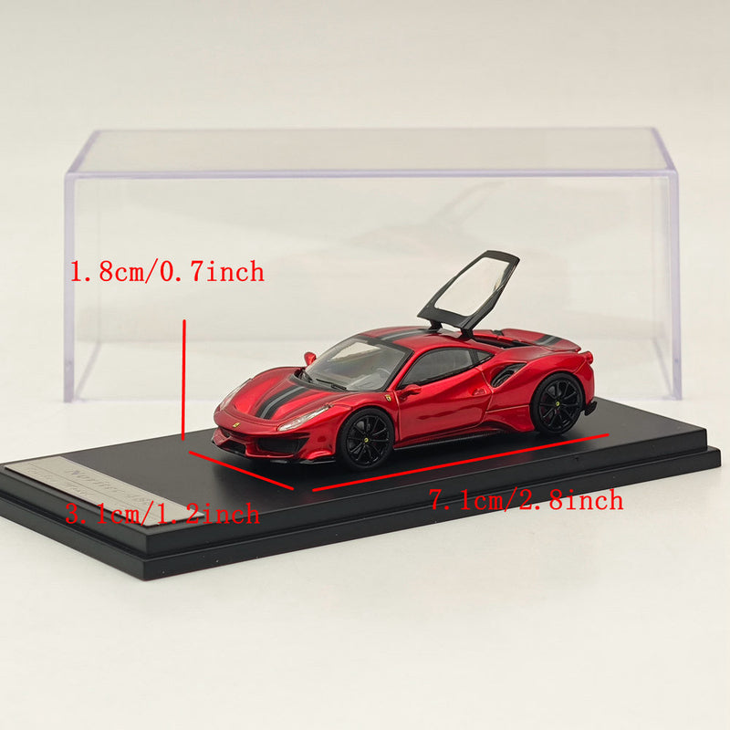 1:64 Ichilan Ferrari Novitec 488 Pista Red Super Racing Sports Model Diecast