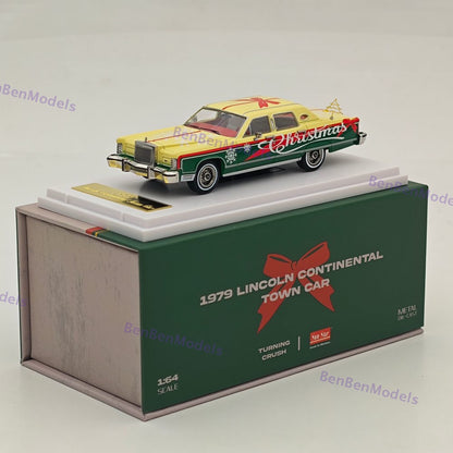 1:64 Turning Crush Christmas 1979 Lincoln Continental Town Car Alloy Car Model