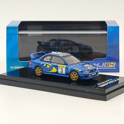1/64 Hobby Japan SUBARU IMPREZA WRC 1997 #3 MONTE-CARLO Blue Diecast Models Car