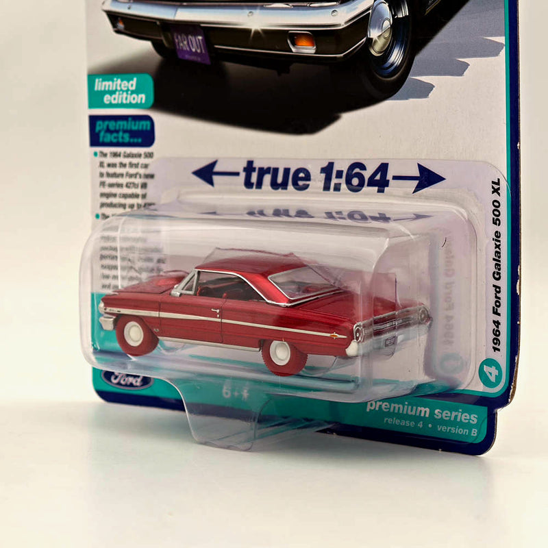 CHASE Auto World 1/64 1964 Ford Galaxie 500 XL Ultra Red Diecast Models Car