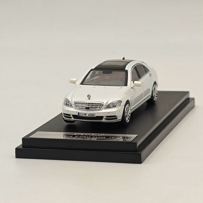 MOTORHELIX 1:64 Mercedes-Benz S-Class S600L (W221) White Diecast Models Car Collection
