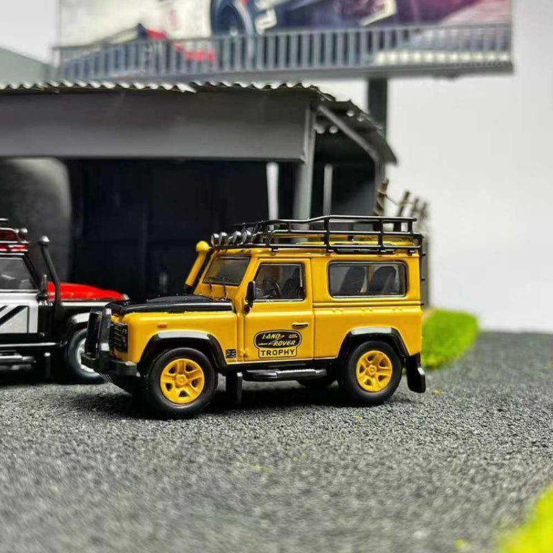 Master 1:64 Land Rover Defender 90 Camel Cup Diecast Toys Car Models Miniature Vehicle Hobby Collectible Gifts