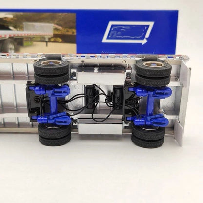 Weiss Brothers 1:50 drop deck Trailer Only WBR027-1703 Diecast Models Truck Aluminum/Blue
