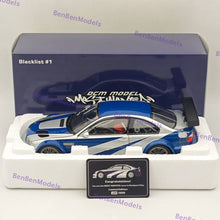 DCM 1/18 BMW M3 GTR E46 2001 Need For Speed ​​Modèles de voitures en métal moulé sous pression Collection
