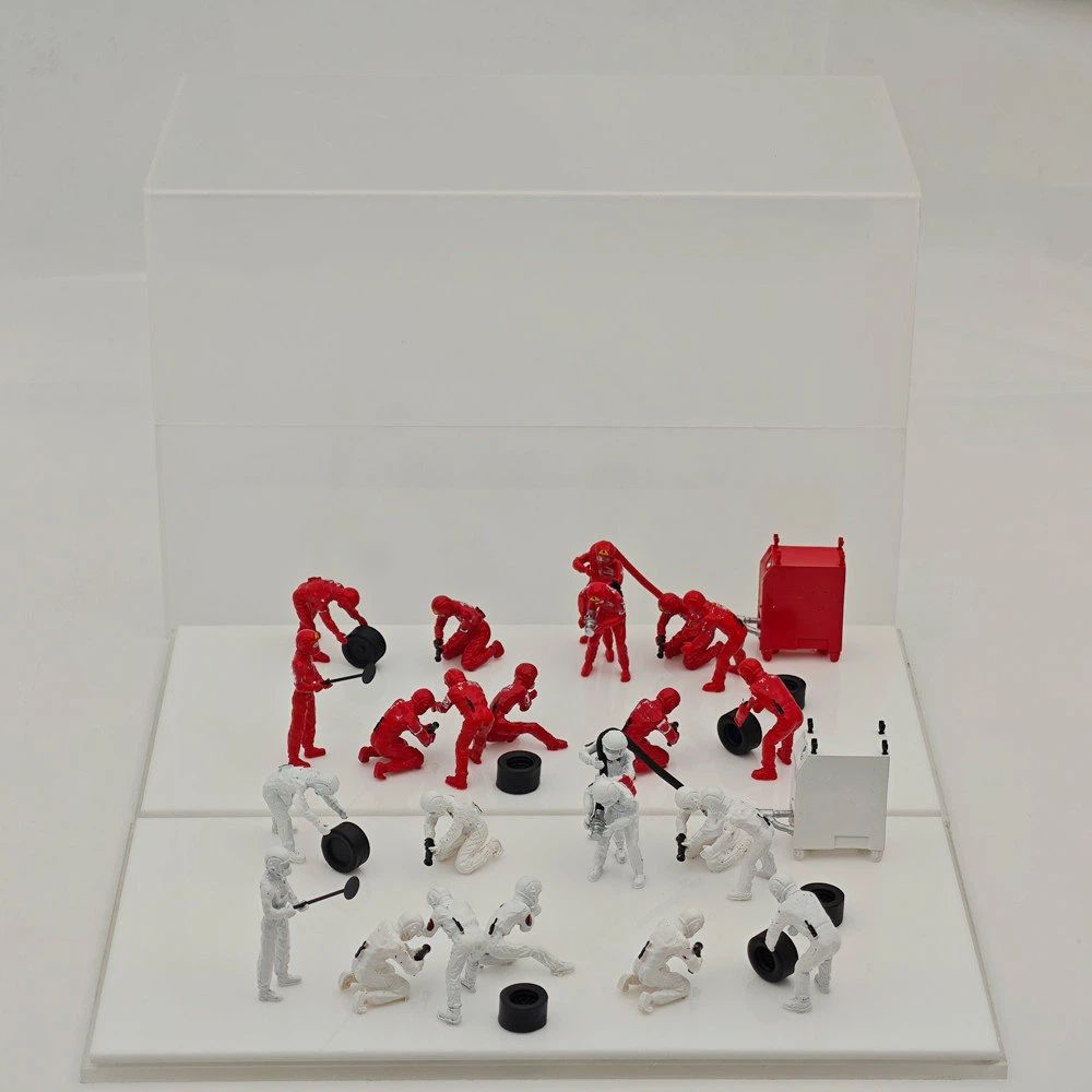 1/43 Scale F1 Pit Crew Resin Figures 12pcs Set for Racing Car Model Diorama