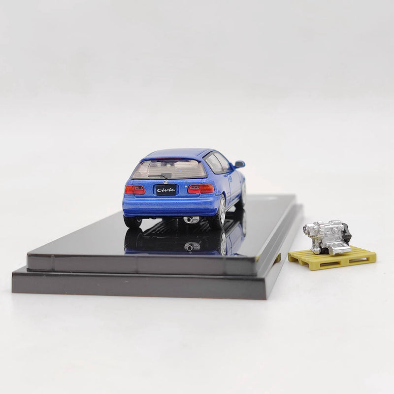 Hobby Japan 1:64 Honda Civic EG6 SiR Ⅱ With Engine Display Model Car HJ641017GBL