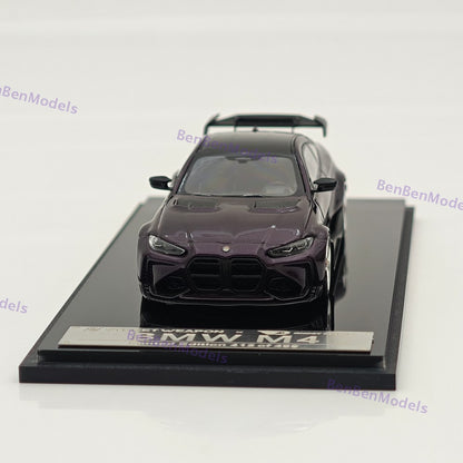 1:64 SW BMW M4 G82 Sports Model ADRO BODY KIT Model Car Alloy Purple Gifts