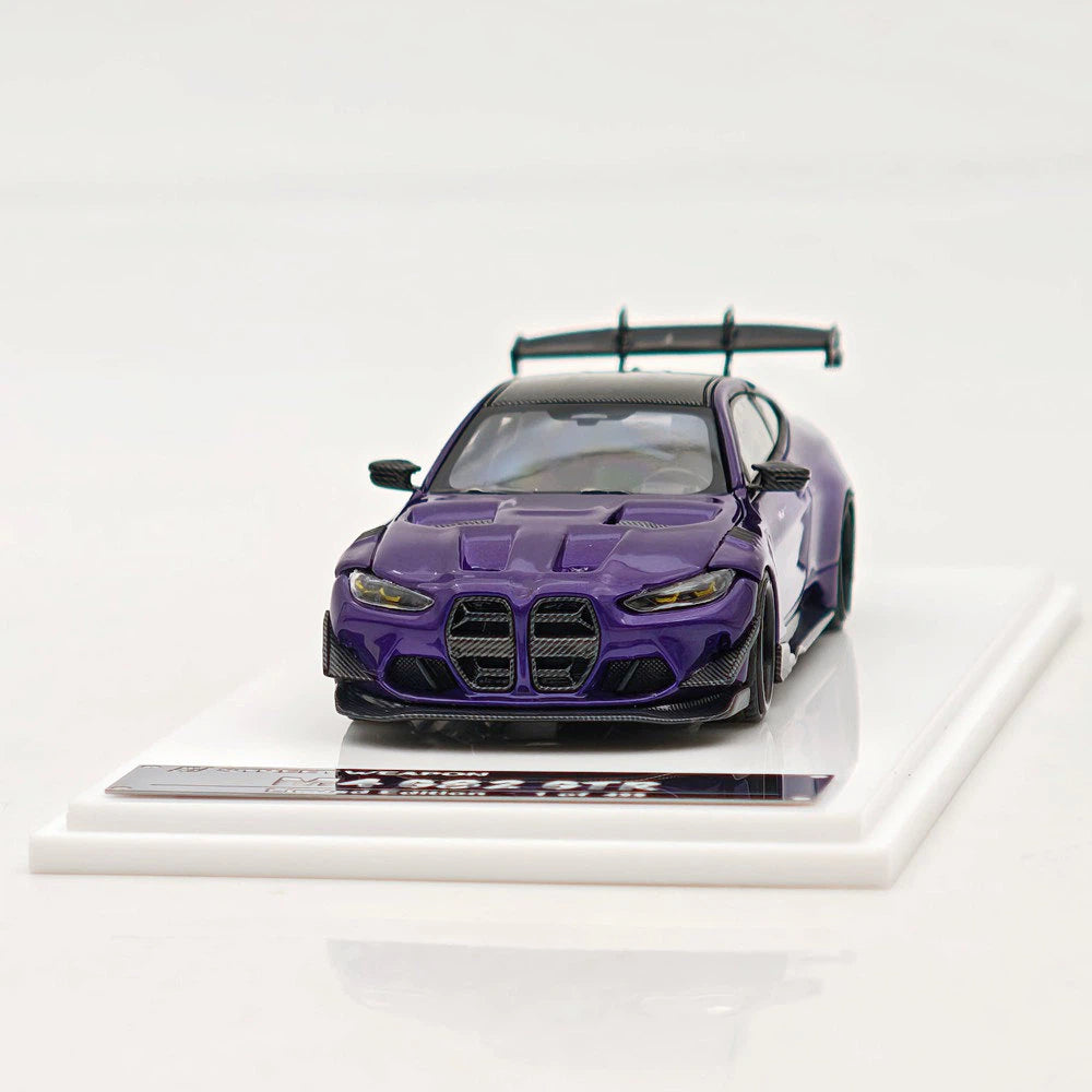 Street Weapon SW 1/64 M4 G82 GTR Lightning Purple Full Widebody Kit Diecast Model Car Limited Edition
