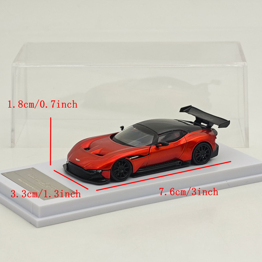 Fine Works64 1/64 Aston Martin Vulcan Diecast Model Car - Opening Hood, Metal Base & Rubber Tires | Limited Edition 999 Units